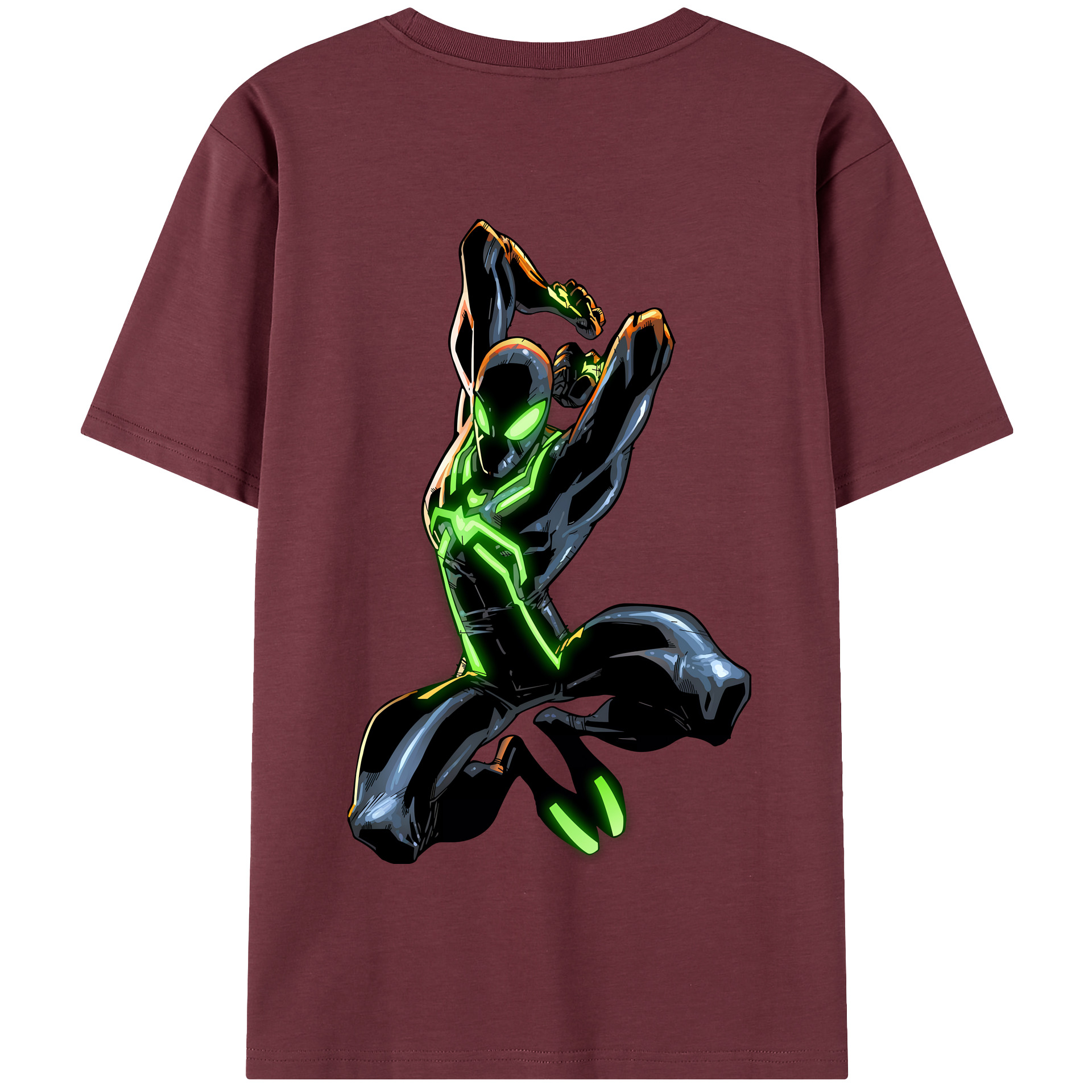 （画像用） Spider Man スパイダーマン 綿100％半袖Tシャツ（背面プリント）